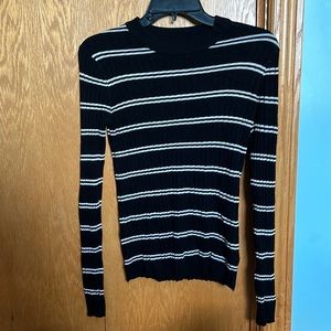 H and M black and white stripped sweater
